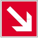 Brandschutzschilder: Richtungsangabe aufwärts / abwärts (BGV A8 F 02)